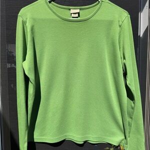 Lands' End Green Long Sleeve Tee